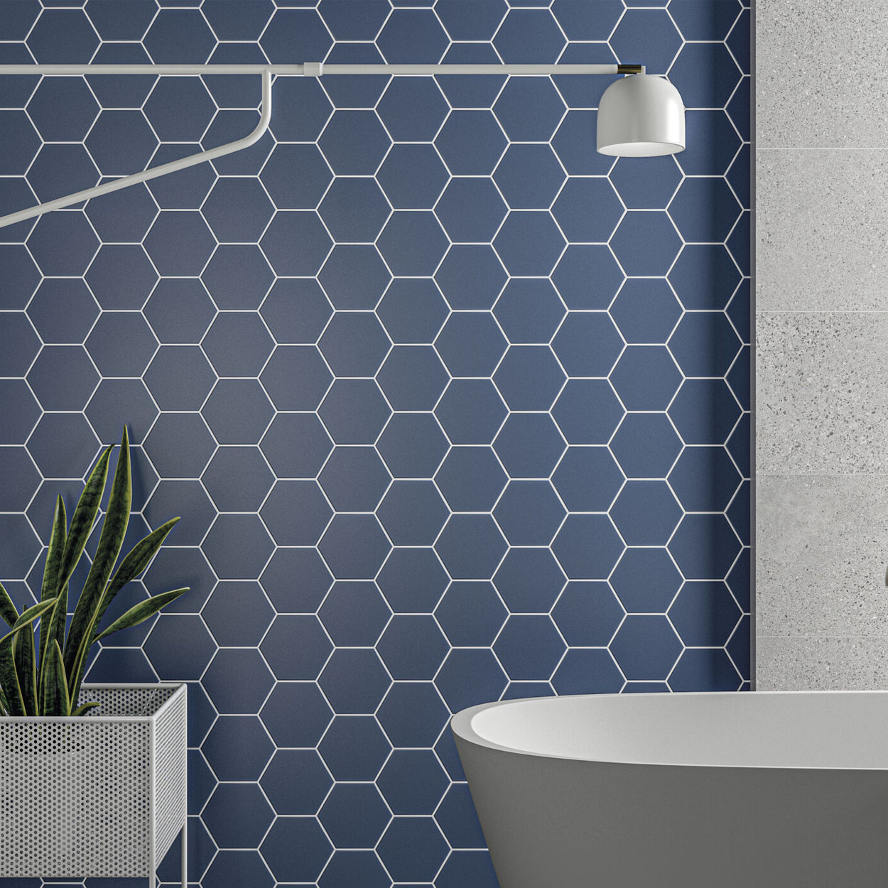 Cifre Ceramica Hexagon Timeless Marine mat 15x17cm